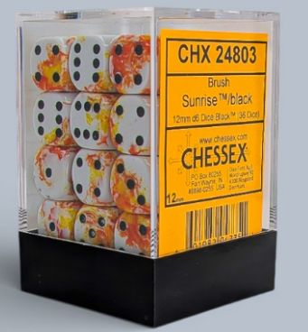 36D6 Brush Series Dice Block | Sunrise