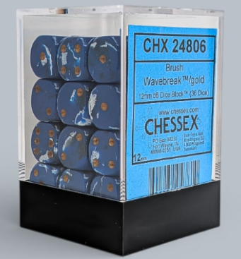 36D6 Brush Series Dice Block | Wavebreak