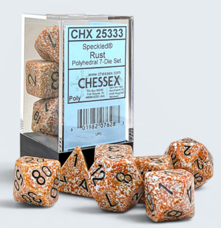 7DPoly Speckled Dice Set | Rust