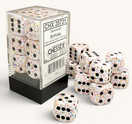 12D6 Speckled Dice Block | Birthday