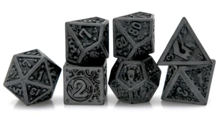 HS Opaque Standard Dice Set | Magic Flame (Black)