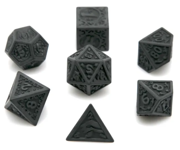 HS Opaque Standard Dice Set | Magic Flame (Black)