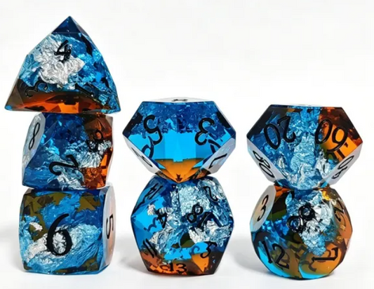 HS Faceted Edge Resin Standard Dice Set | Hephestus's Boon