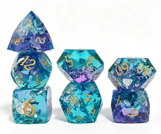 HS Faceted Edge Resin Standard Dice Set | Hecate's Boon