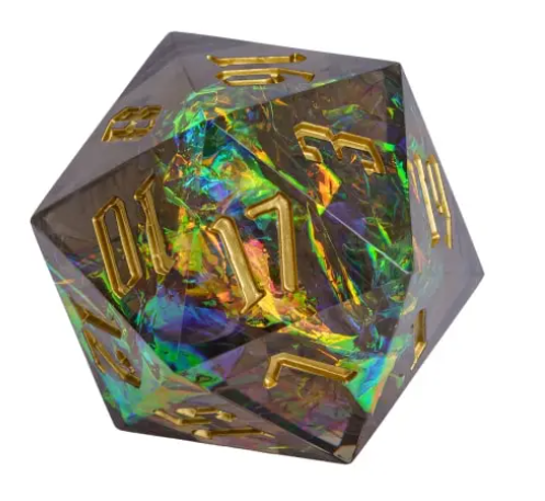 UD GIANT Resin Sharp Edge 33MM D20 | Obsidian