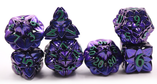 YS Hollow Metal Standard Dice Set | Lotus