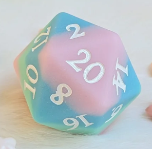 F&F Matte Finish Giant D20 | Candy Storm