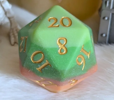 F&F Matte Finish Giant D20 | Forest's Heart
