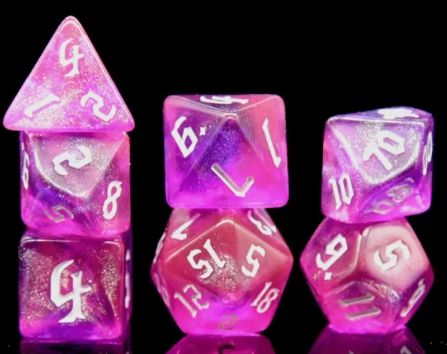 HS Gothic "Heartbeats" Aurora Standard Dice Set