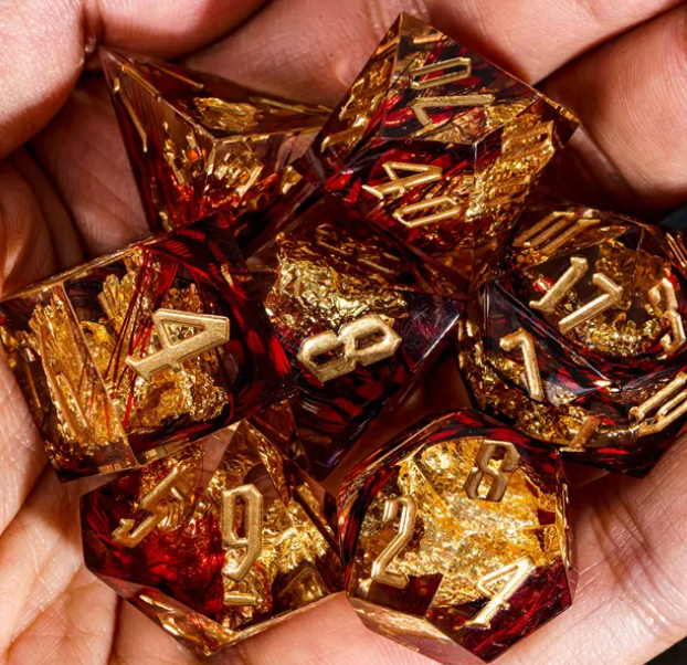 UD Resin Sharp Edge Standard Dice Set | Phoenix