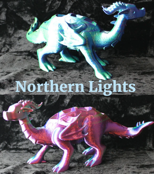 Polly the Polyhedragon Dice Pet | Adult Silk Northern Lights