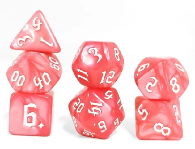 HS Gothic Pearl Standard Dice Set