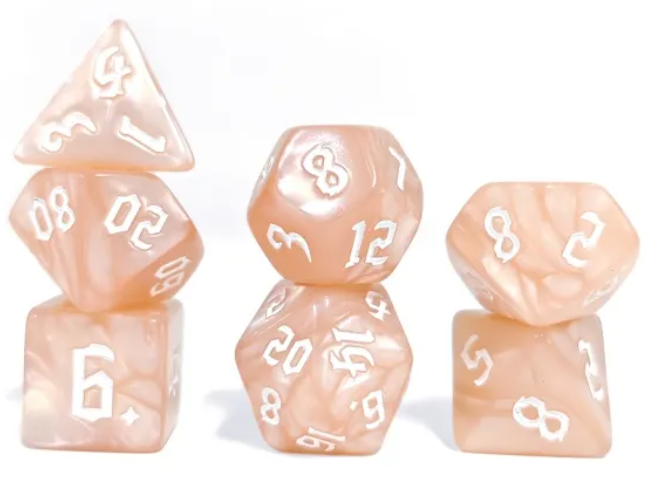 HS Gothic Pearl Standard Dice Set