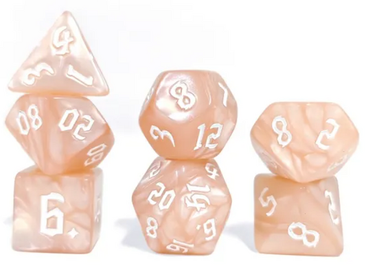 HS Gothic Pearl Standard Dice Set