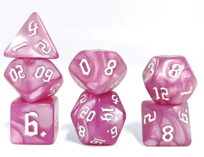 HS Gothic Pearl Standard Dice Set