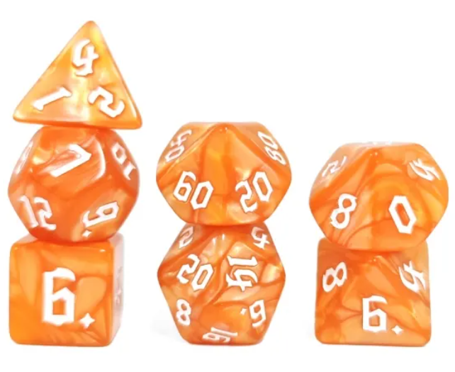 HS Gothic Pearl Standard Dice Set