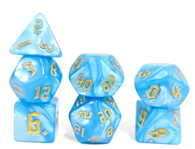 HS Gothic Pearl Standard Dice Set