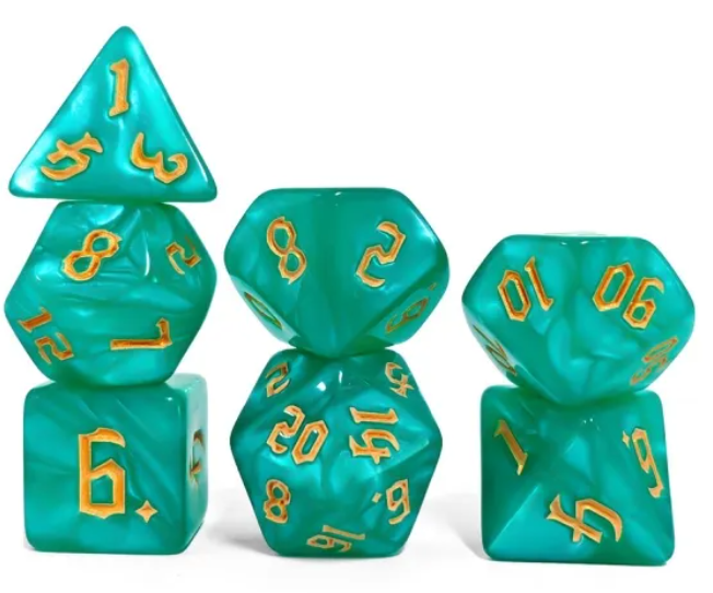 HS Gothic Pearl Standard Dice Set