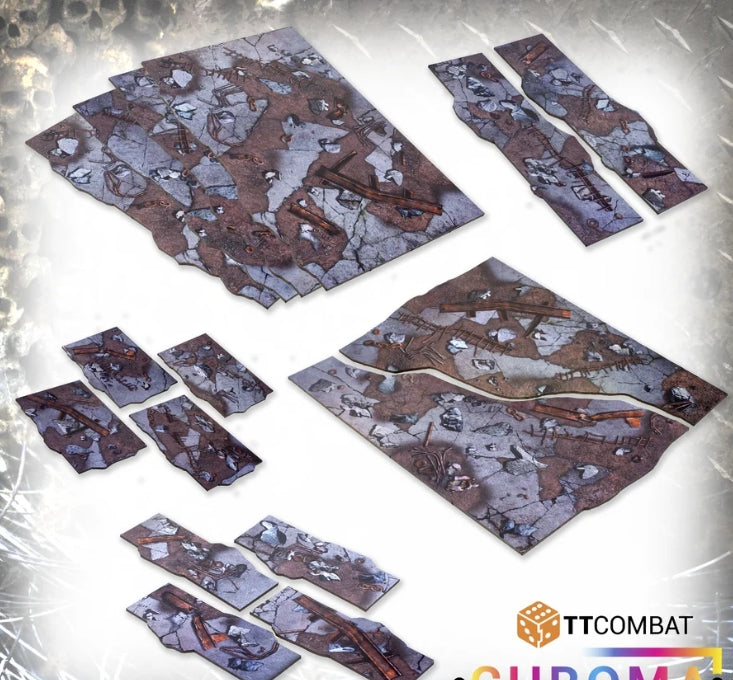 AREA TERRAIN PLATE: INDUSTRIAL RUBBLE - TT COMBAT