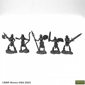 Bones USA DD: Skeleton Guardians (5 figs) [Reaper 07091]