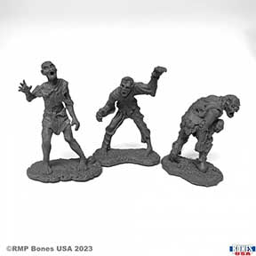 Bones USA: Zombies II (3 figs) [Reaper 30112]