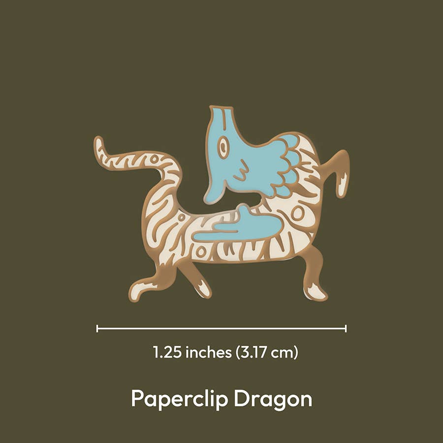 Precious Things Enamel Pin | Paperclip Dragon