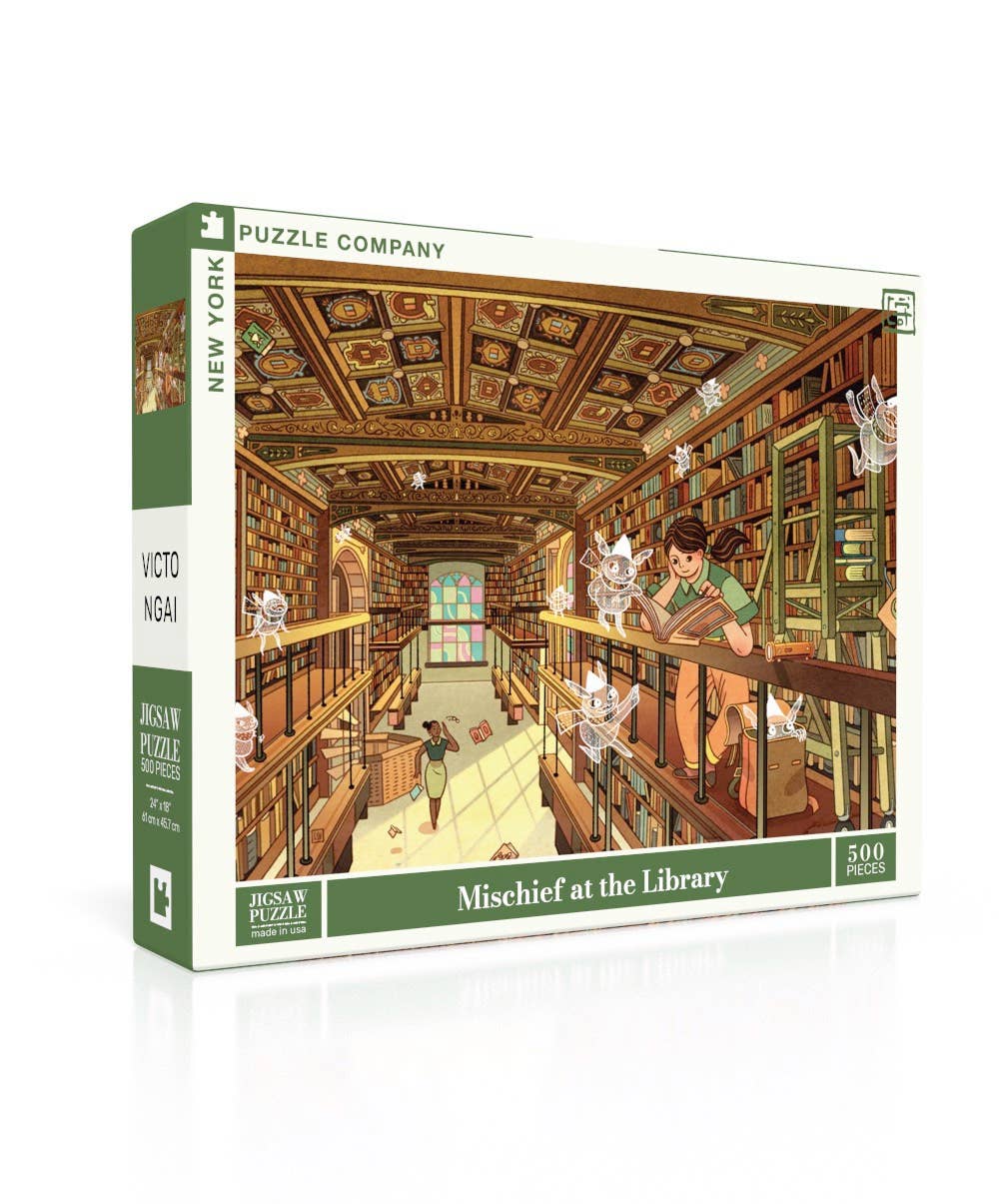 NYPC 500 Piece Puzzle | Mischief at the Library