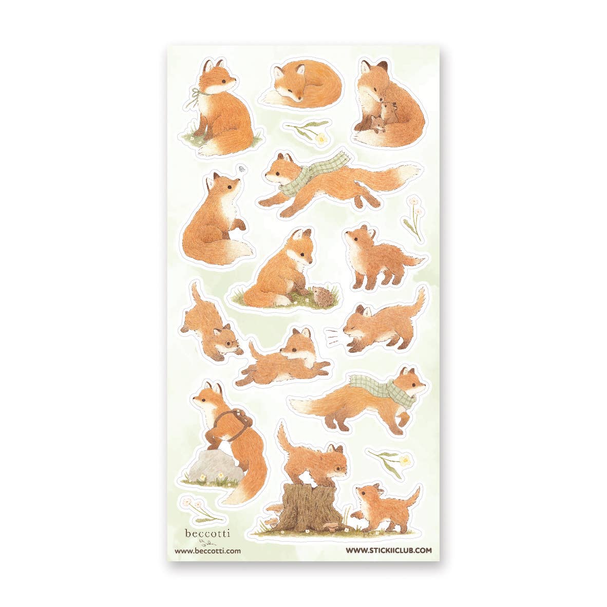 Sticker Sheet | Lovely Little Foxes