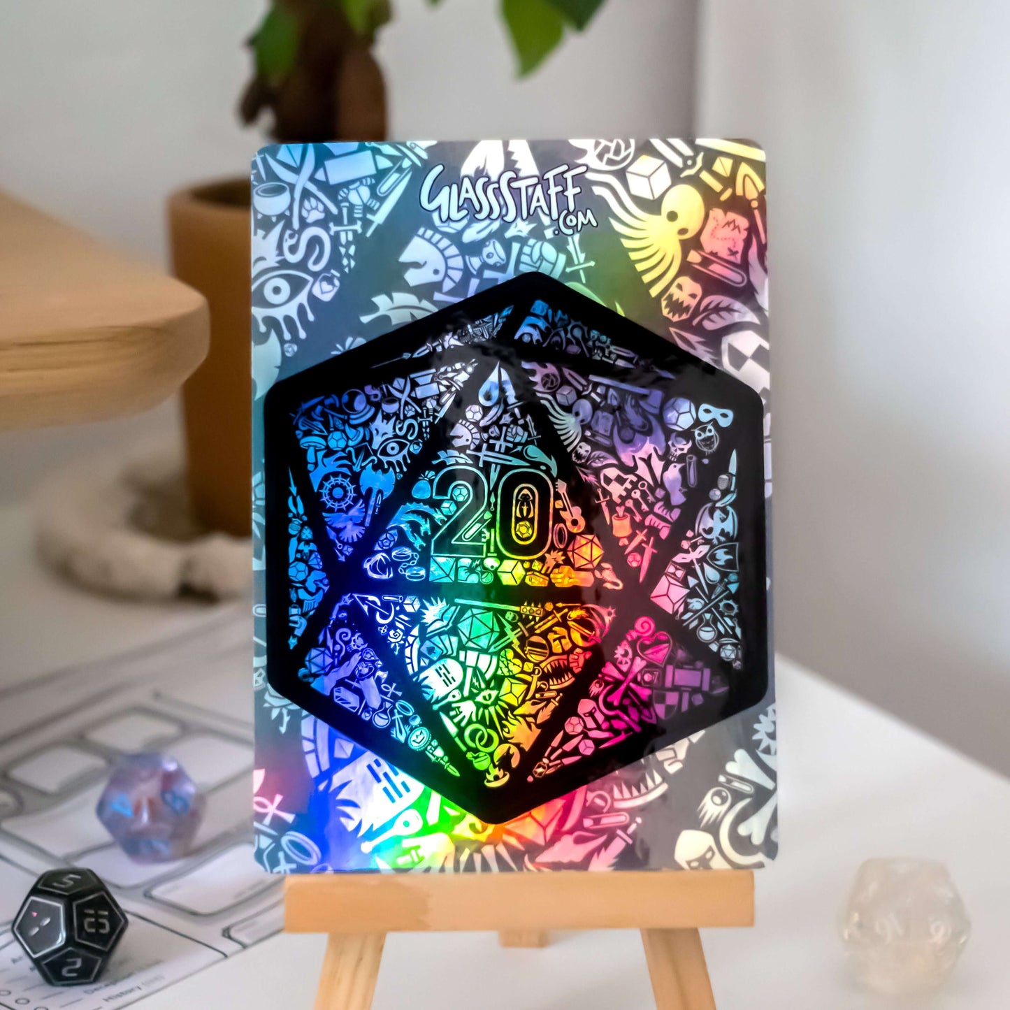 GS Vinyl Sticker | Holographic Mosaic D20