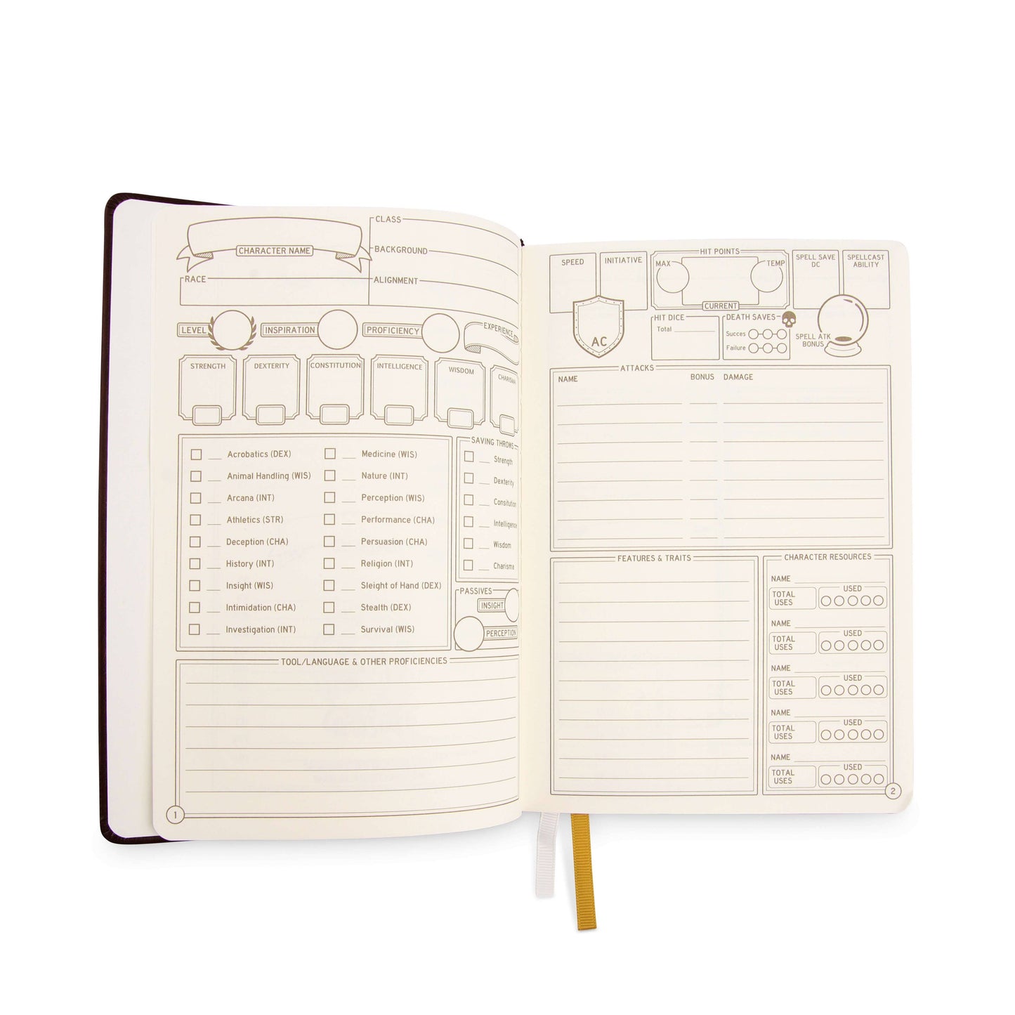 D&D 5E Player Journal | Brown