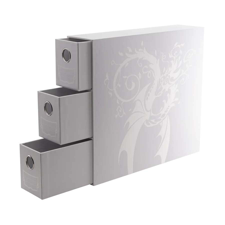 DRAGON SHIELD: FORTRESS CARD DRAWERS STORAGE: VERTICAL 3XL: WHITE