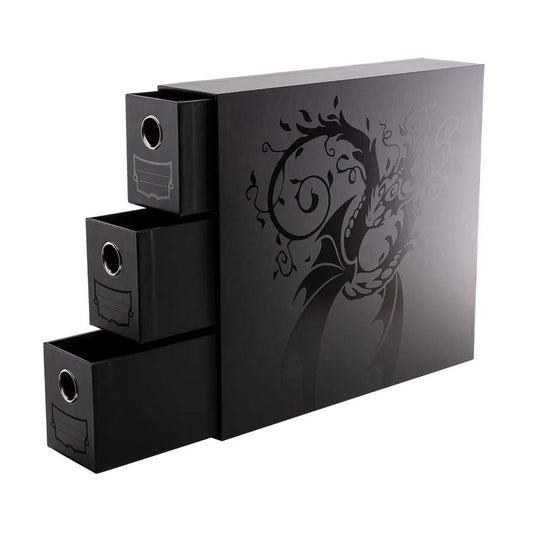 DRAGON SHIELD: FORTRESS CARD DRAWERS STORAGE: VERTICAL 3XL: BLACK