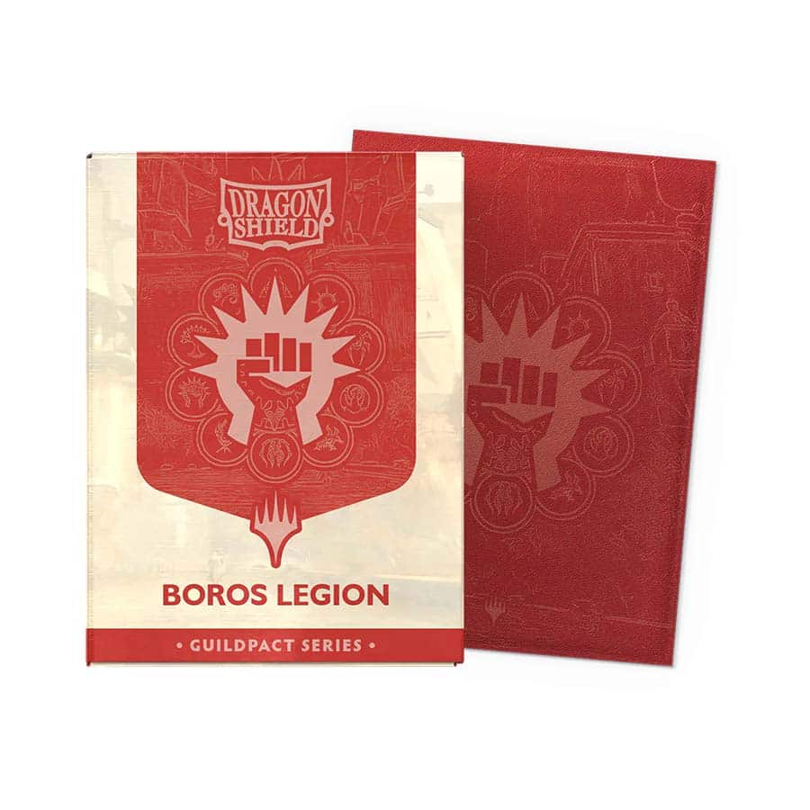 DRAGON SHIELD: MAGIC THE GATHERING: GUILDPACT SERIES: MATTE DUAL ART (STANDARD SIZE LICENSED SLEEVES): BOROS LEGION (100CT)