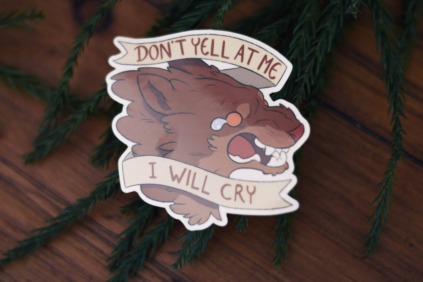 WD Vinyl Sticker | Don't Yell I'll Cry
