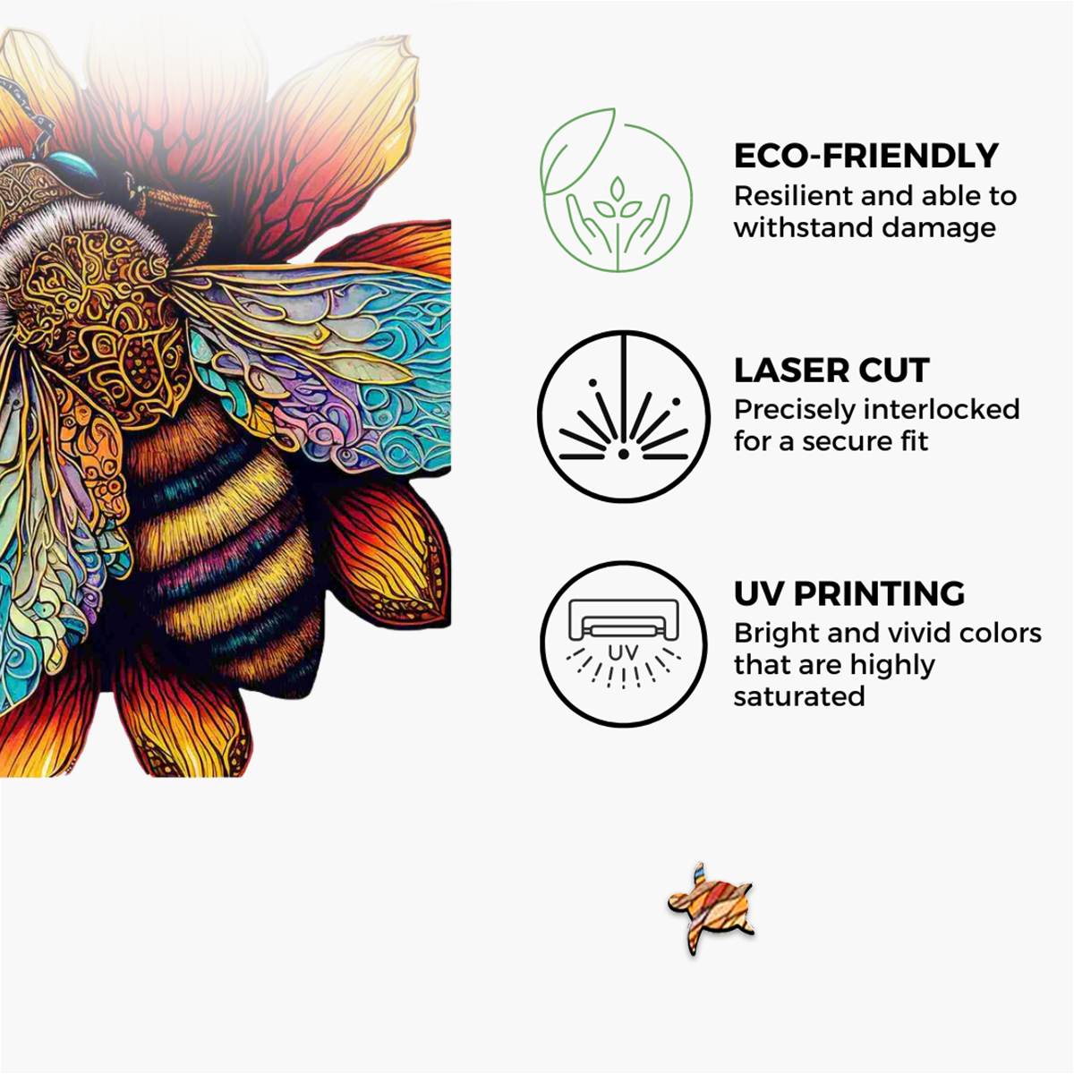 Crafthub Wooden Jigsaw A5 Puzzle | Bee