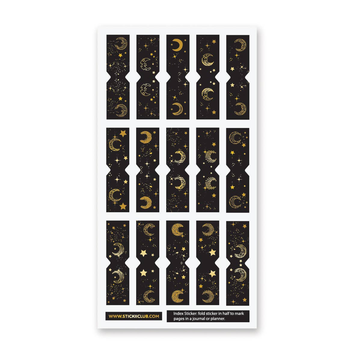 Sticker Sheet | Moon and Star Tabs