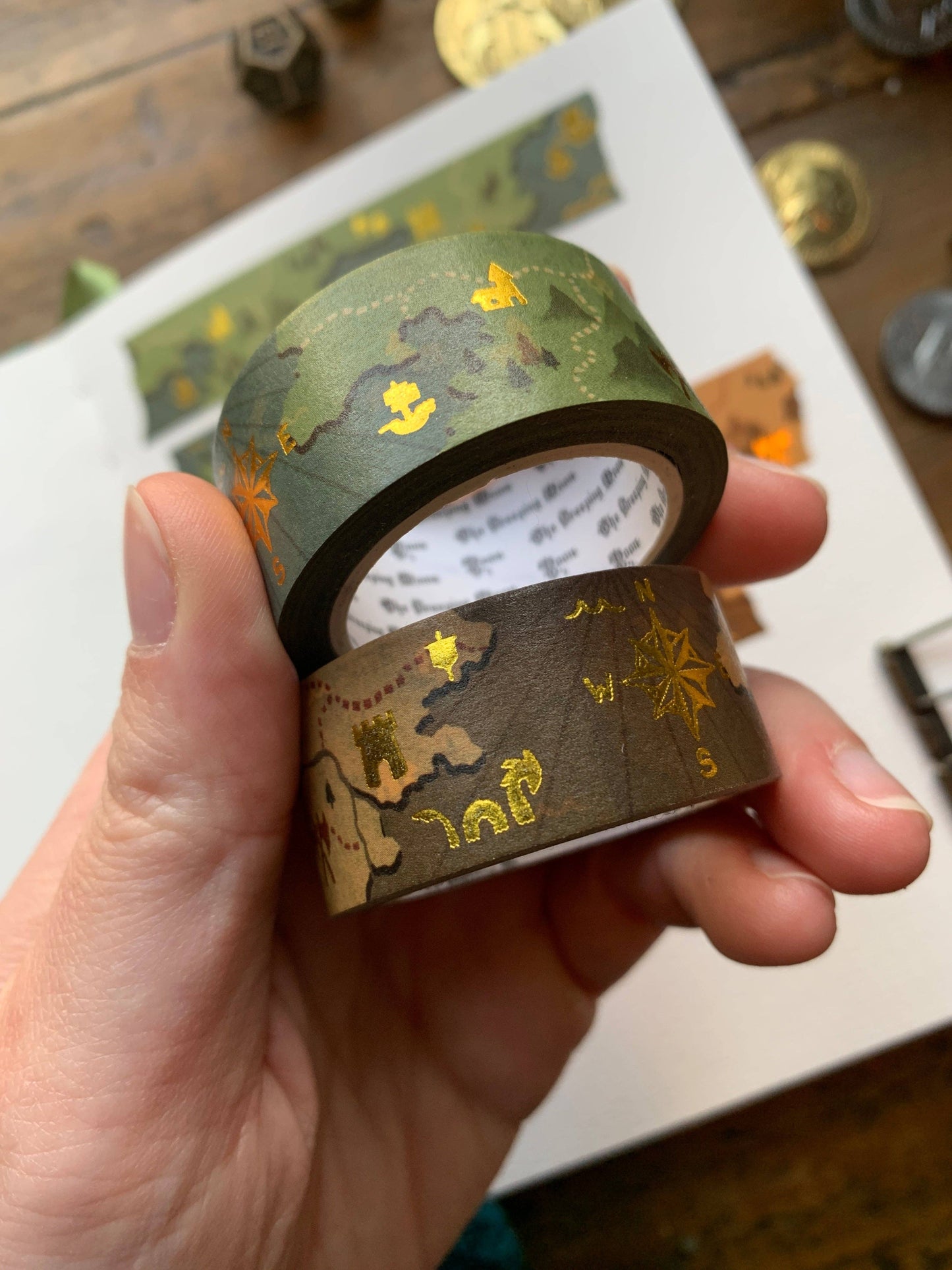 CM Washi Tape | Fantasy Map [Green]