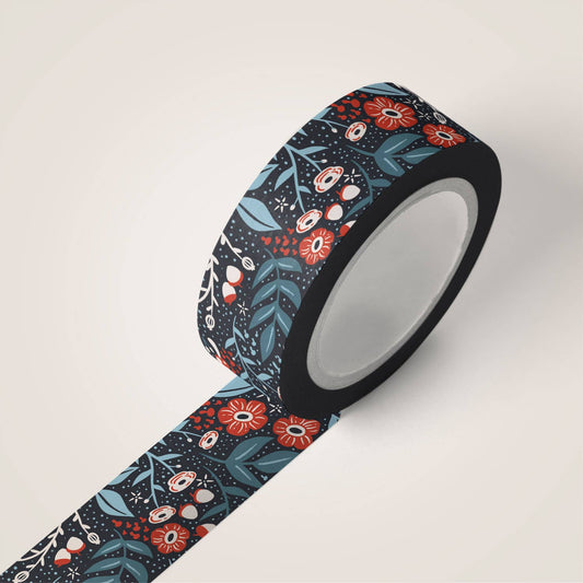 FCC Washi Tape | Cobalt Wicked Wildflowers