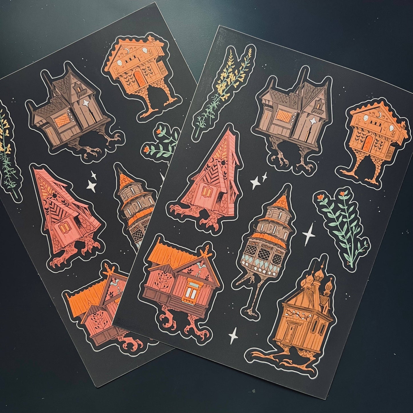 WD Vinyl Sticker Sheet | Baba Yaga Houses