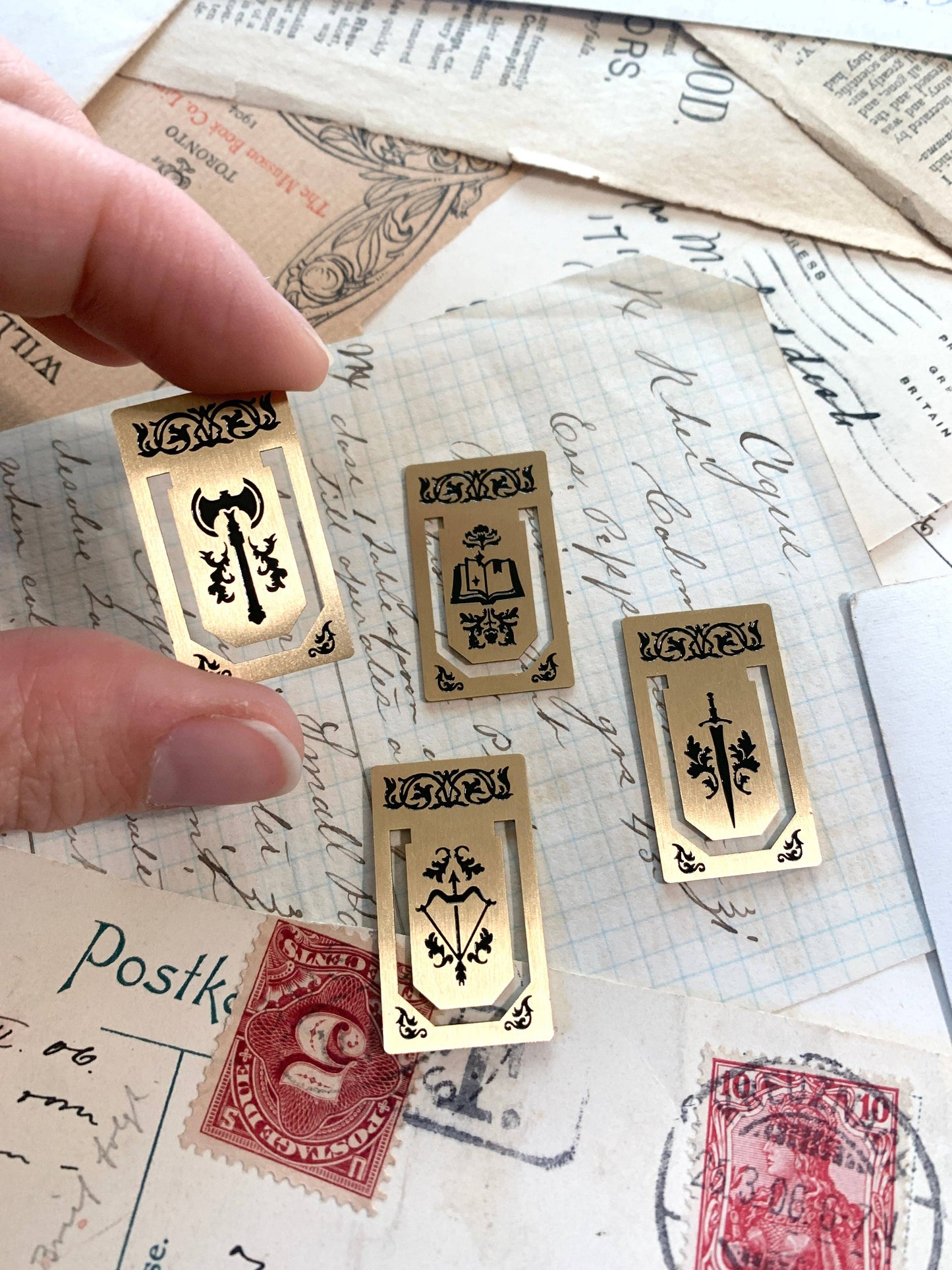 CM Metal Page Clip | Mini Brass Weapons [Set of 4]