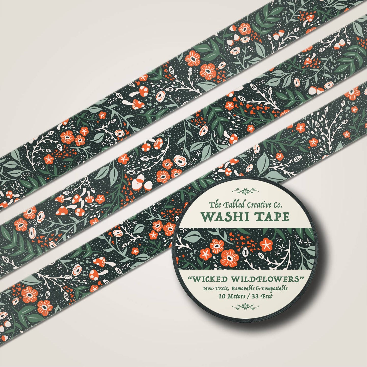 FCC Washi Tape | Emerald Wicked Wildflowers