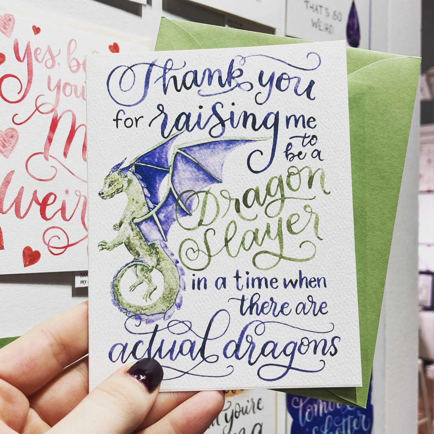 sale - Dragon Slayer Card — Mother’s Day or Father’s Day Card