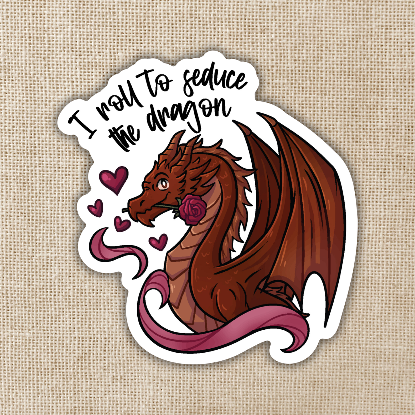 Roll To Seduce Dragon Sticker