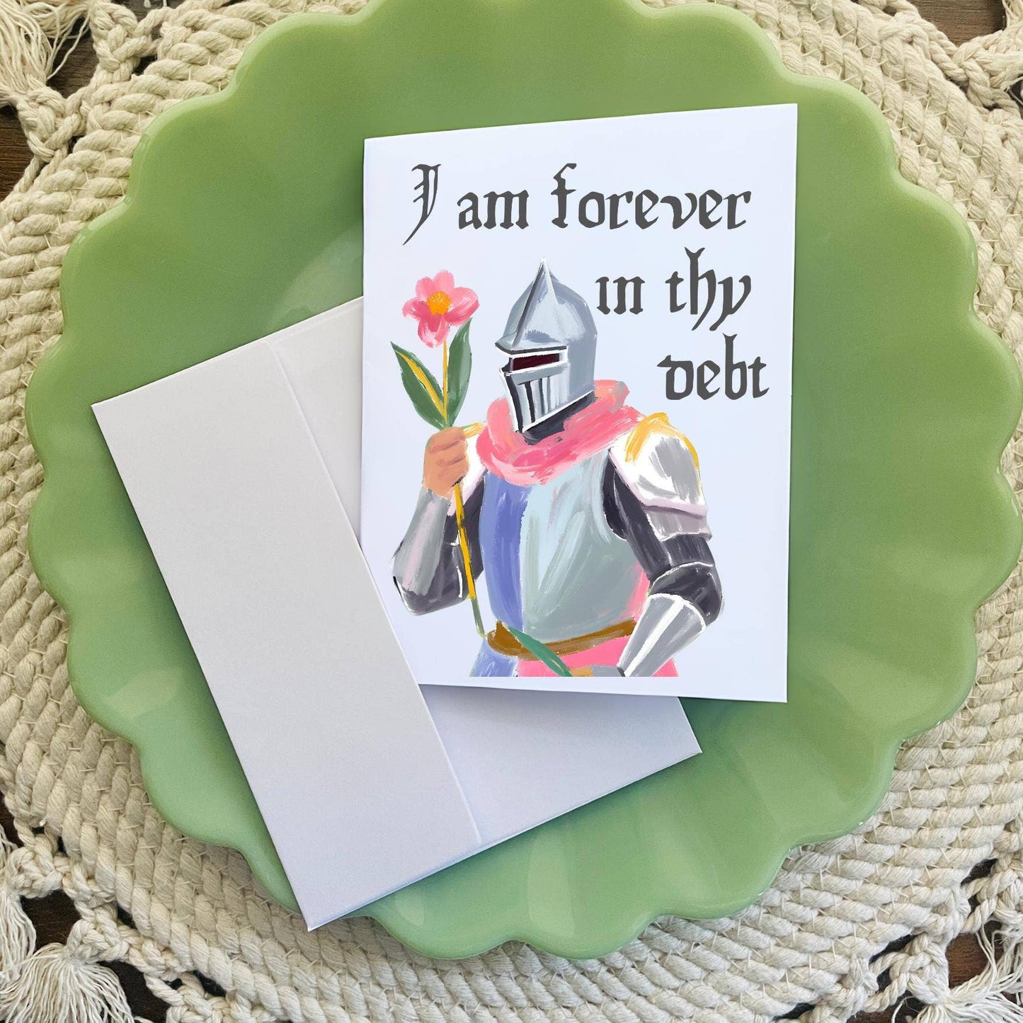 Medieval Knight Any Occasion Thank You Card