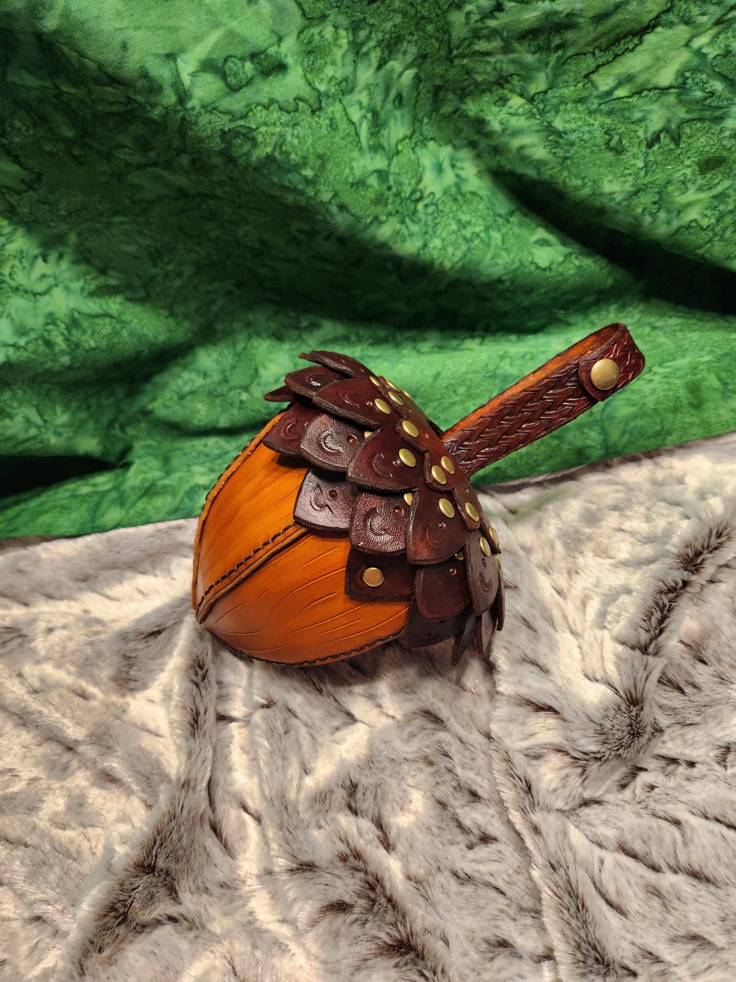 Leather Dice Pouch | Acorn