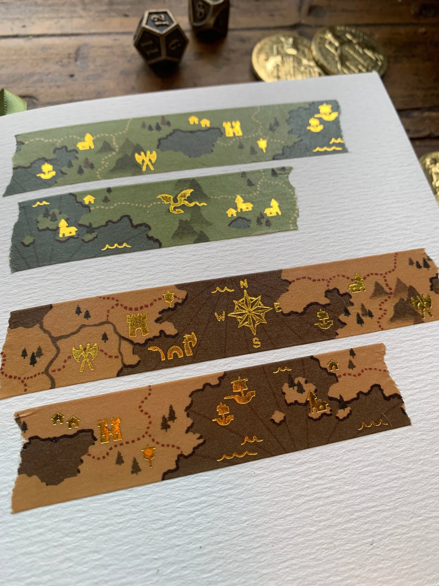 CM Washi Tape | Fantasy Map [Green]