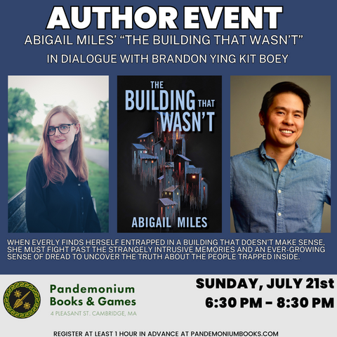 Author Event: Abigail Miles in dialogue with Brandon Ying Kit Boey about her debut book The Building That Wasn't