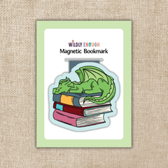 Sleepy Book Dragon Magnetic Bookmark