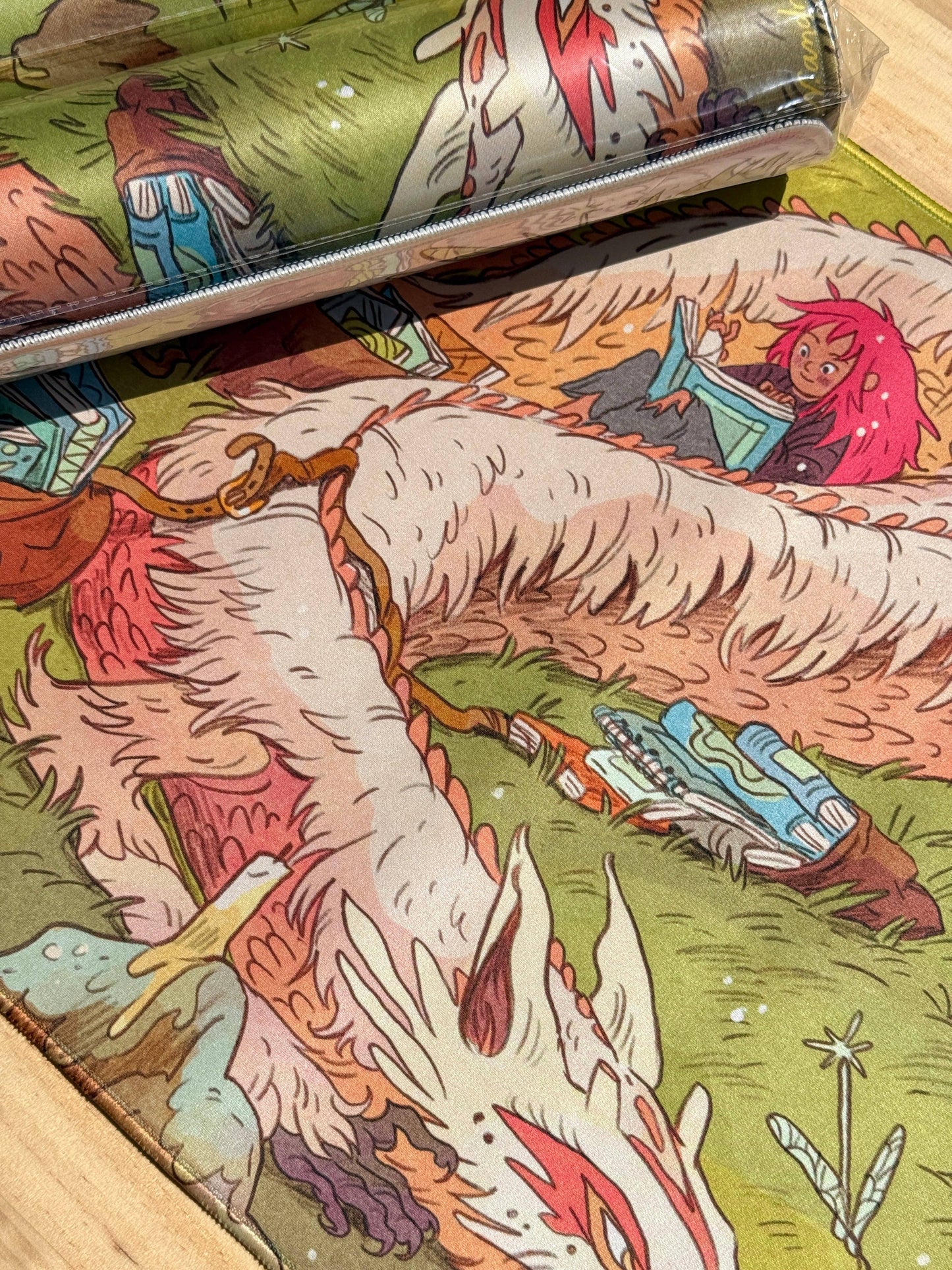 Book Dragon Art Play-mat