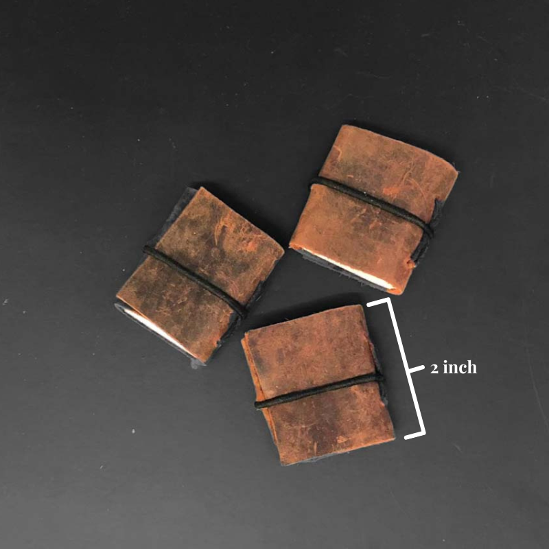 Micro Leather Journal - Mini Upcycled Leather Journal